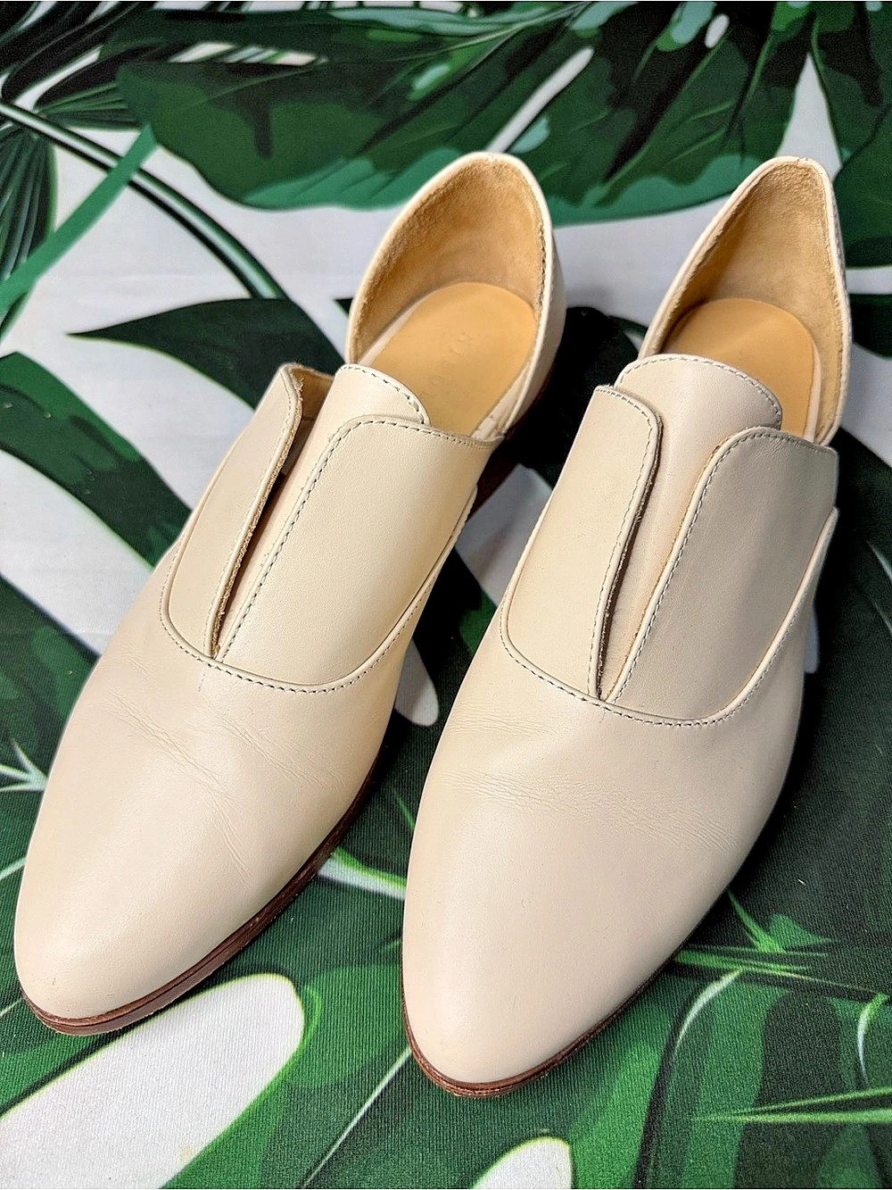 Nisolo Emma d'Orsay Oxford 2.0 Cream Flats